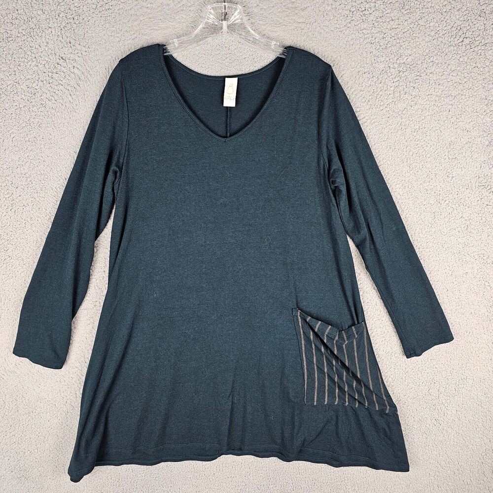 Chalet‎ Womens Tunic Top Long Shirt Size Small Made in USA Bamboo Blend